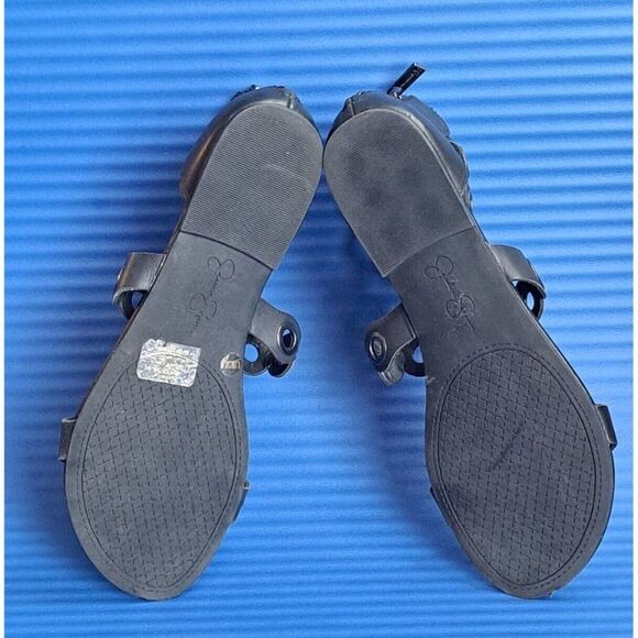 Jessica Simpson Women's Korva Black Flat Gladiator Sandals Size 8.5 - Picture 8 of 12